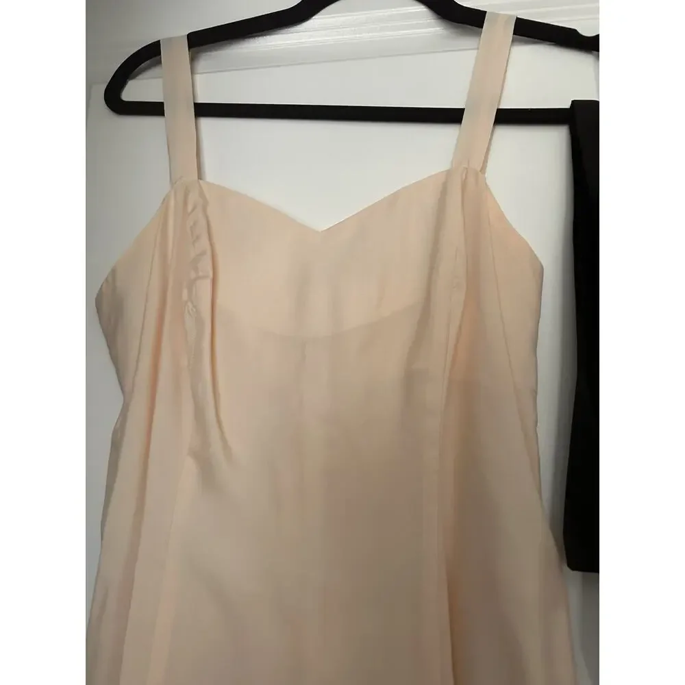 Vintage Fine Lace Dress 4 To 6 1960s With Satin Slip Rhinestone Buttons - Picture 13 of 15